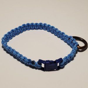 Hand Made Paracord Blue Cat Kitten Toy Dog Collar